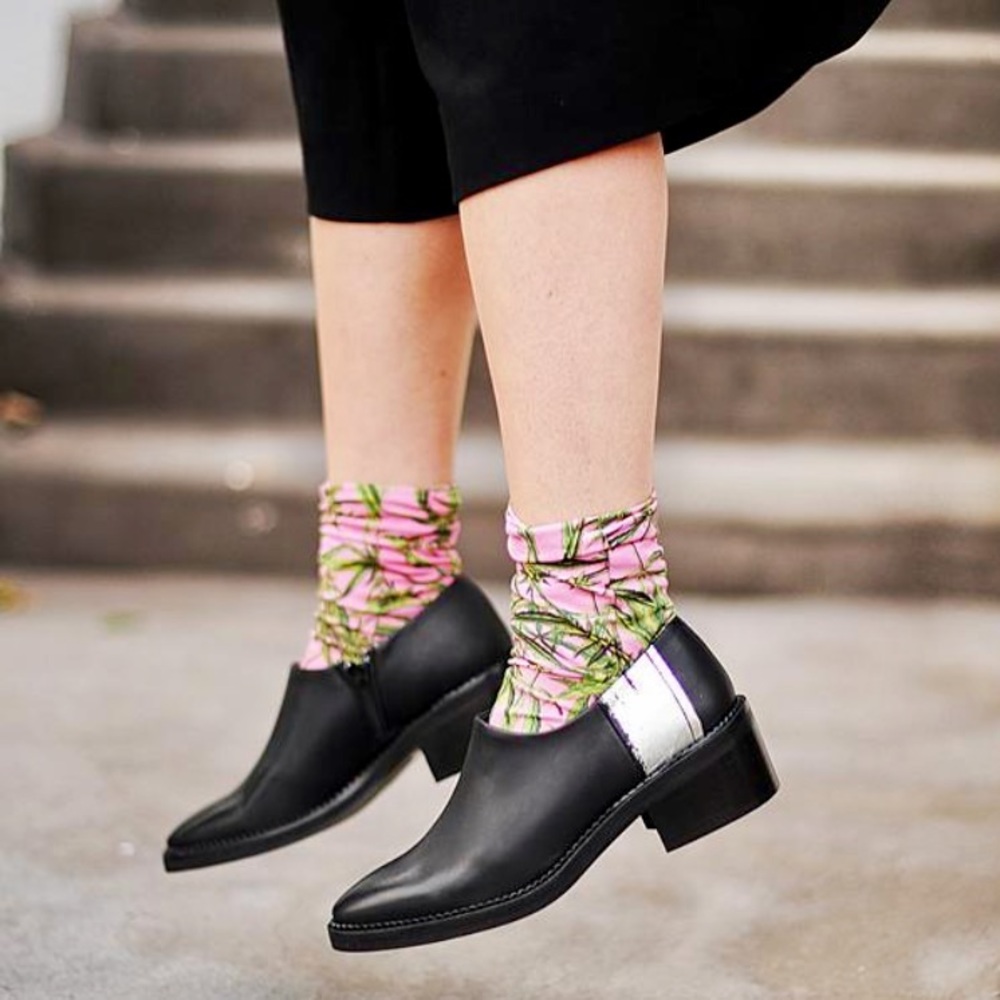 NIB Miista London Juliana, Black/Silver, 5.5 or 36