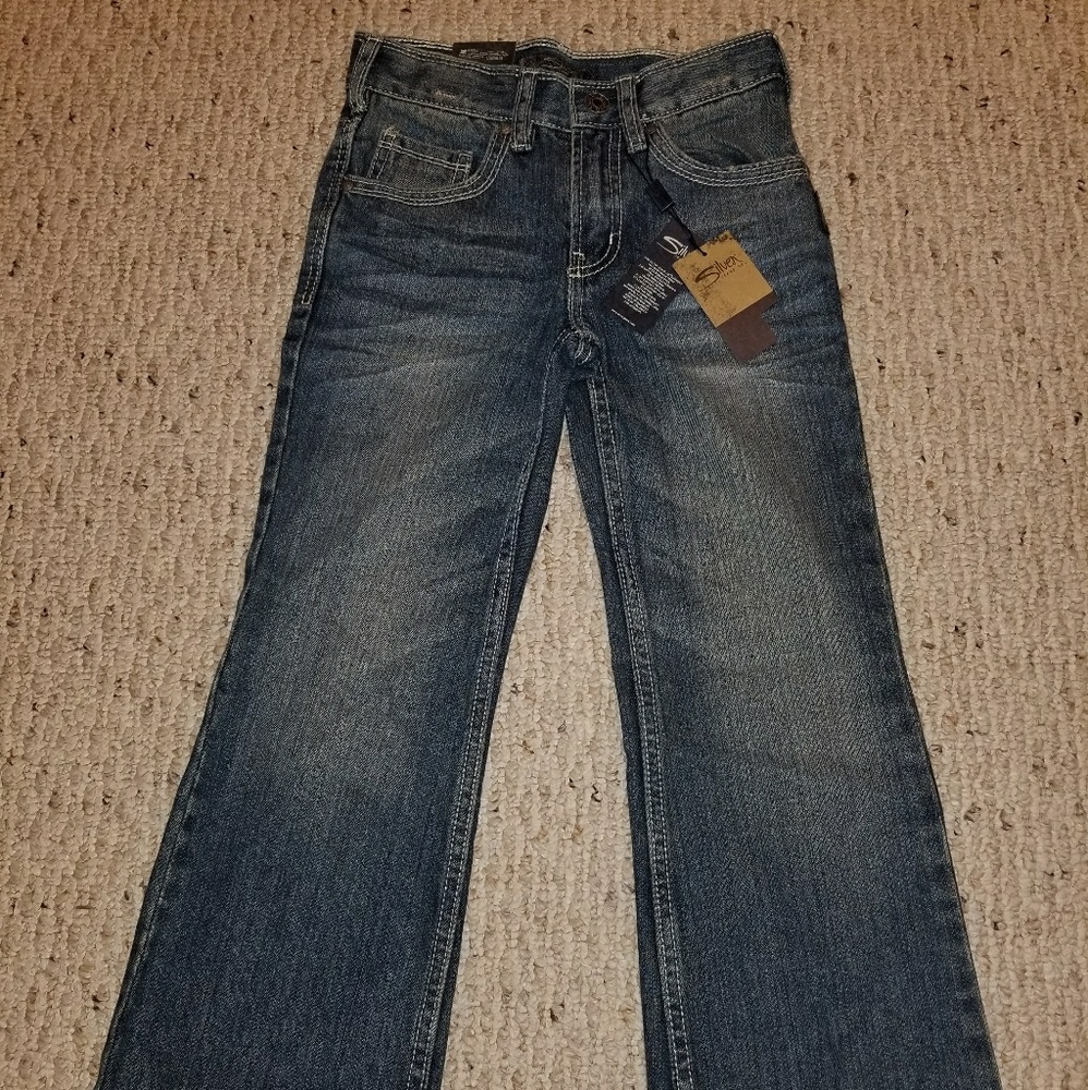NWT Boys Silver Jeans