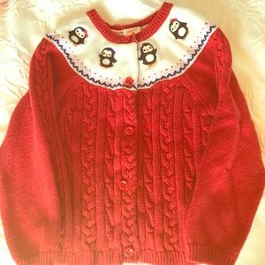 Sweet and soft penguin cable knit Gymboree sweater