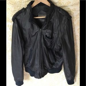 Vintage Members Only Leather Bomber