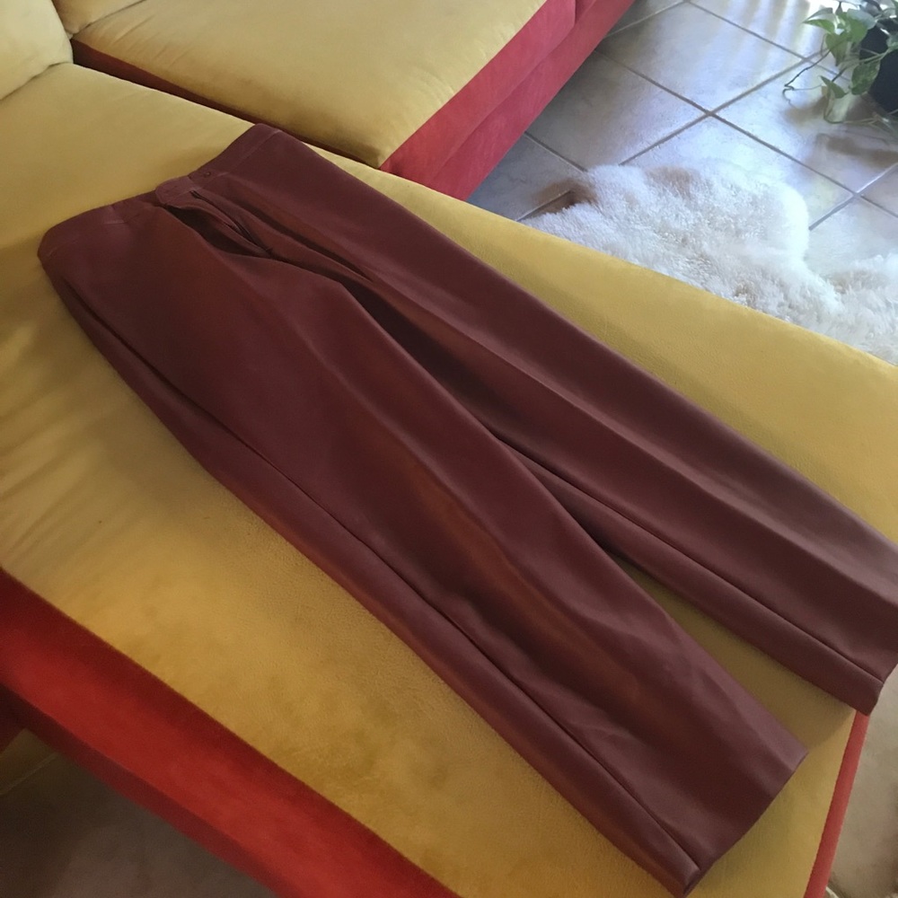 Faux leather pants for women
