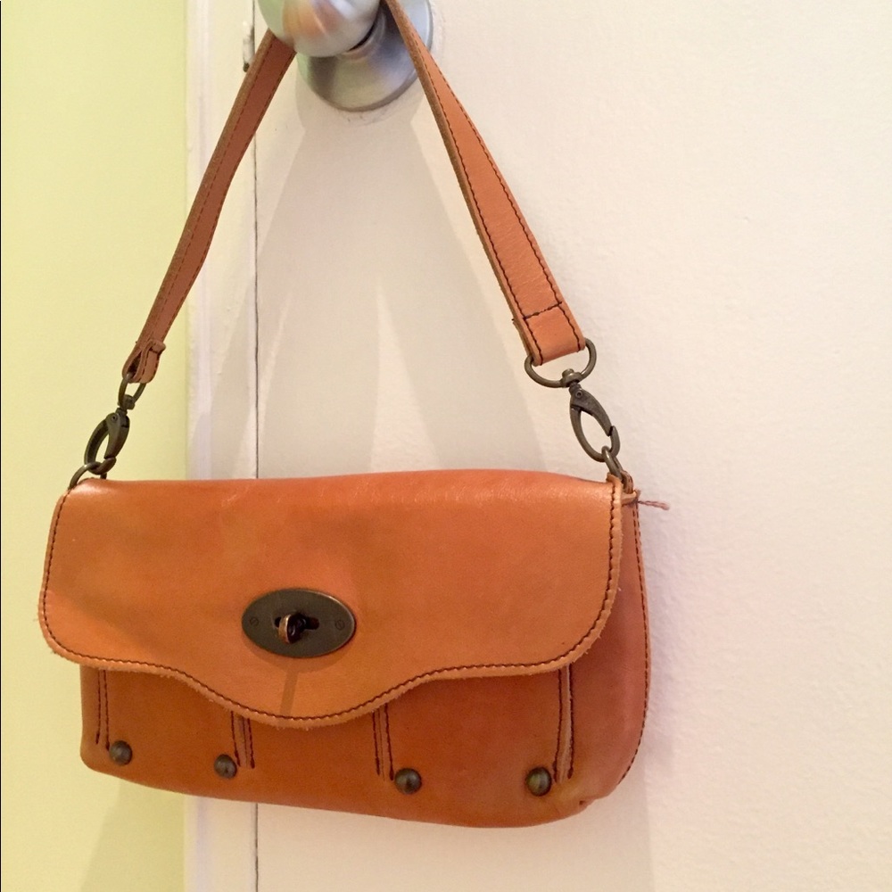 Leather hand bag