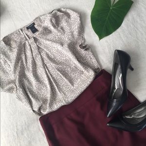 Ann Taylor Silky  cap sleeve blouse