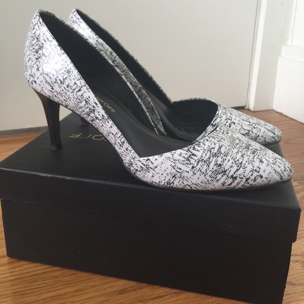 Rebecca Minkoff Black/White Brie Heel