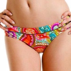Trina Turk Paisley Banded Swim Bottoms New