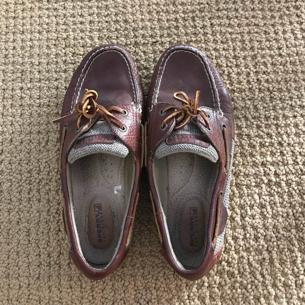 Dark Brown Sperry Topsider Boat Shoes