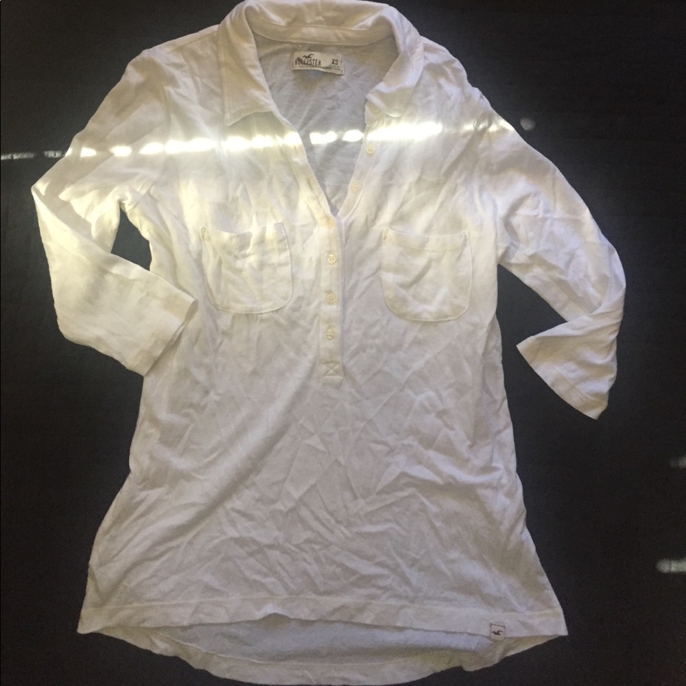 Hollister white shirt xs