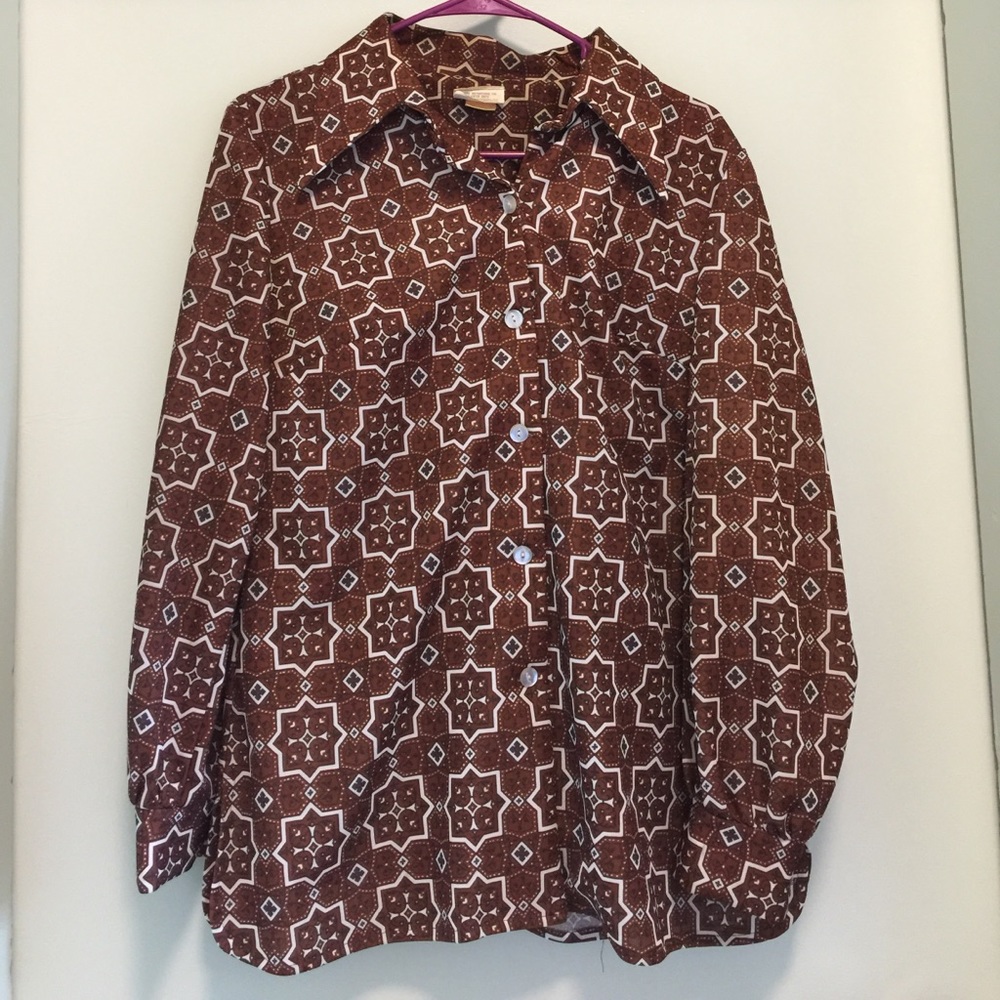 Beautifully Patterned 60s Blouse - image 1