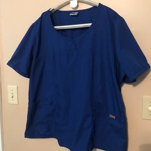 Cherokee blue scrub top