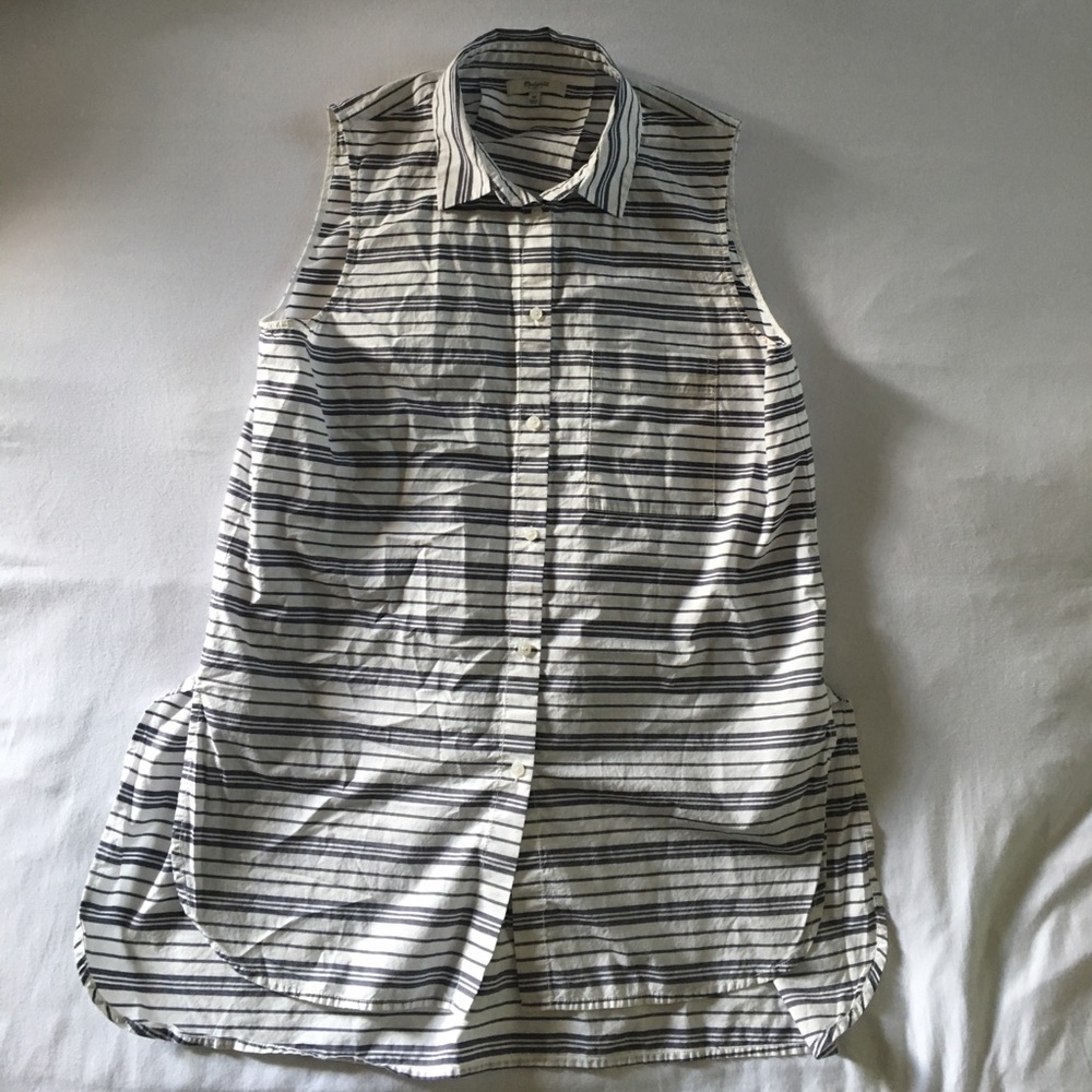 Madewell Button Up Striped Top