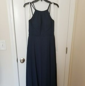 Navy Azazie Melinda Bridesmaids Dress