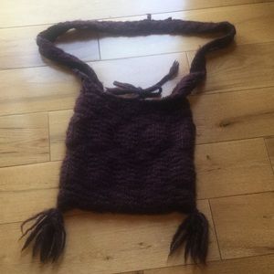 Burgundy wool cross body bag from American eagle