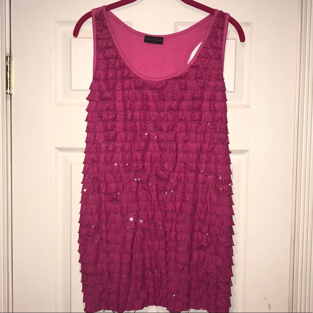 💥💥💥XXL hot pink sparkle tank top