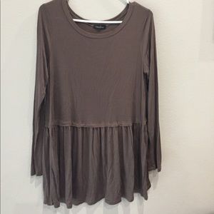 Taupe/Brown Long Sleeved Tunic