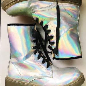 Psychedelic Combat Boots