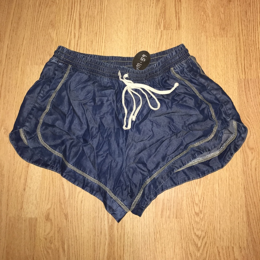 Jean Shorts with drawstring