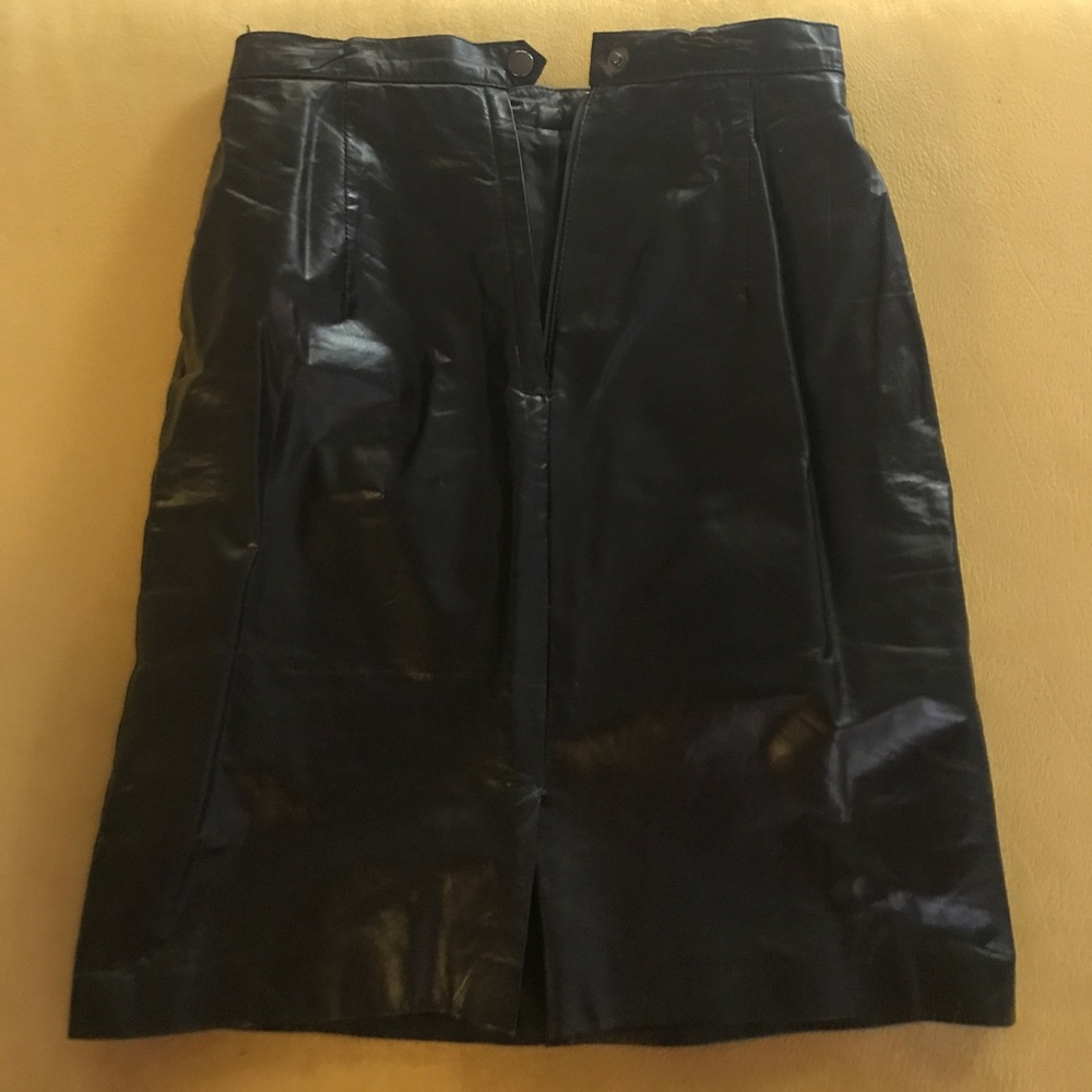 Vintage genuine leather skirt