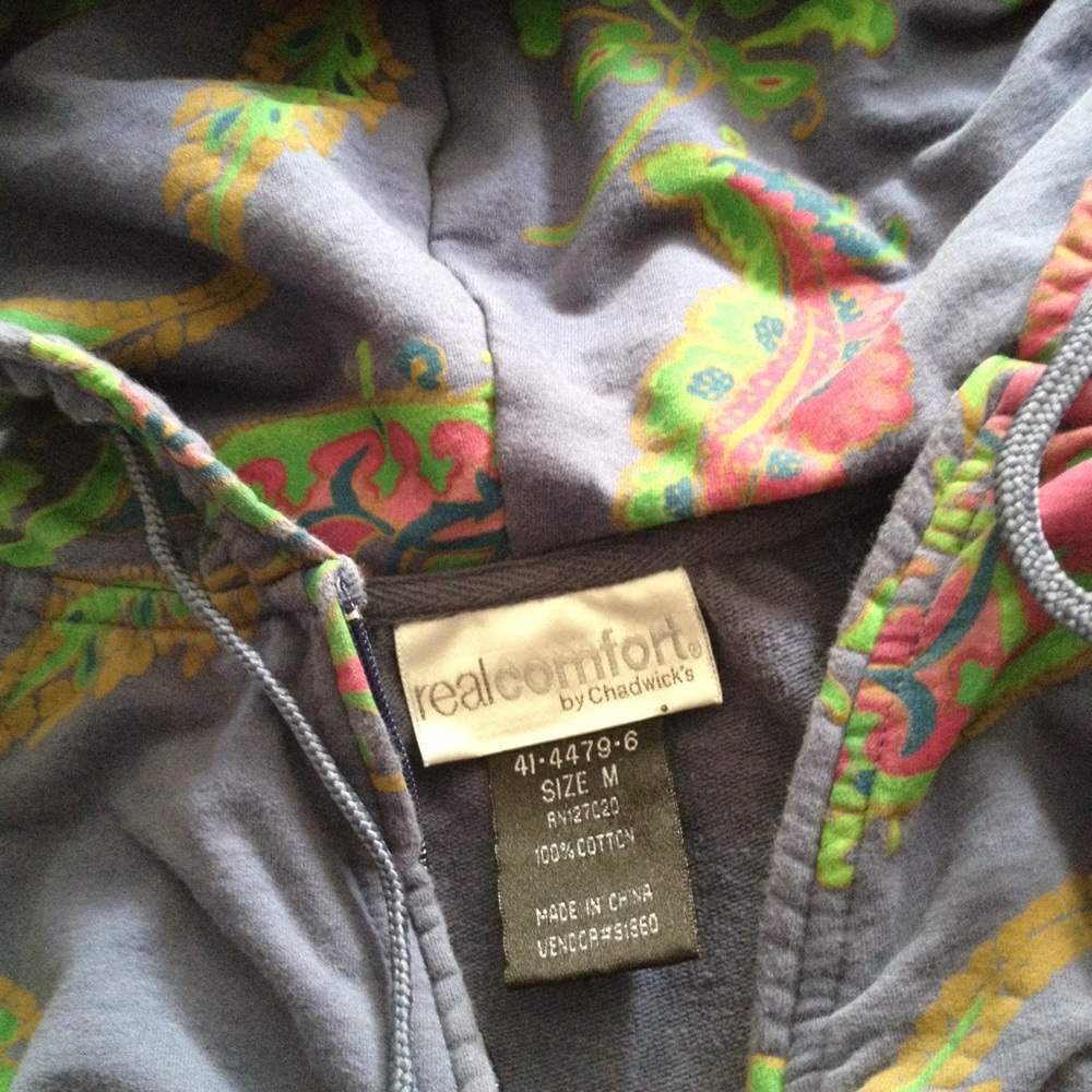 Pretty Blue Printed Hoodie - Picture 2 of 8