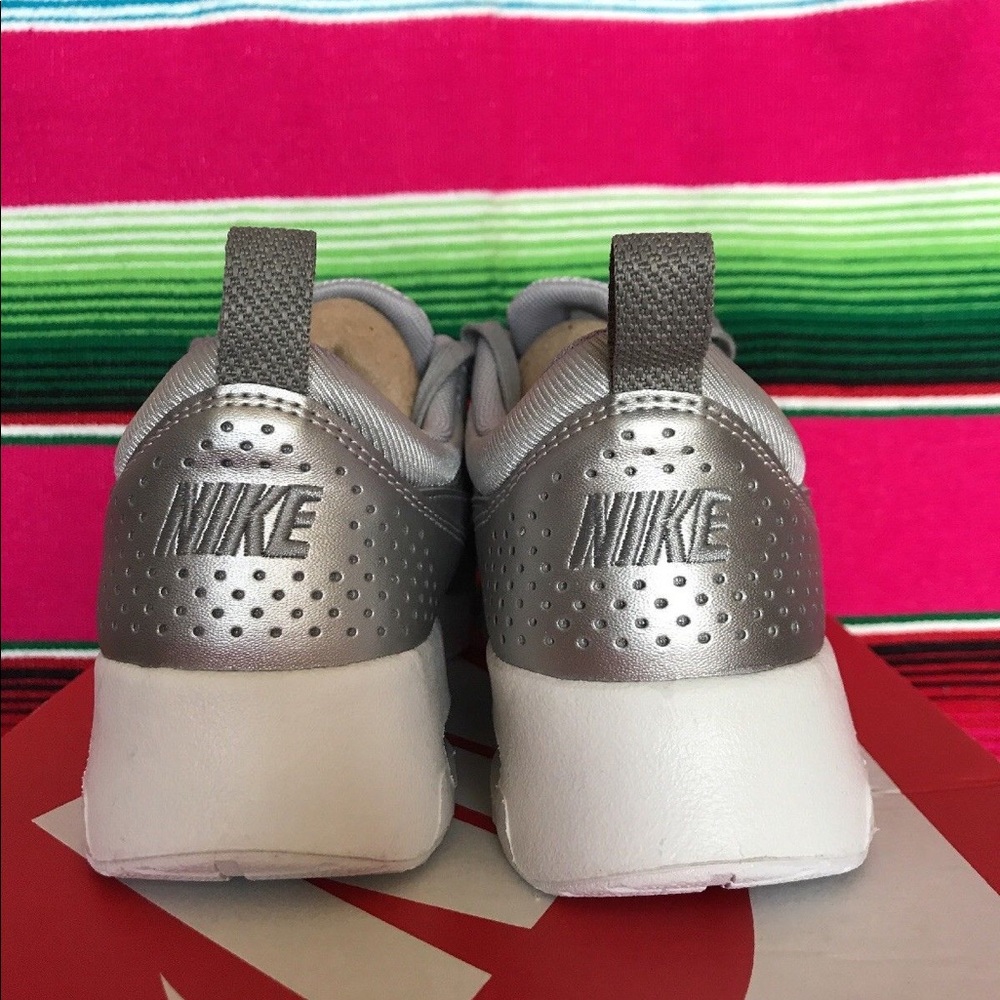 Nike Air Max Thea Silver Metallic Sneakers - Picture 7 of 8