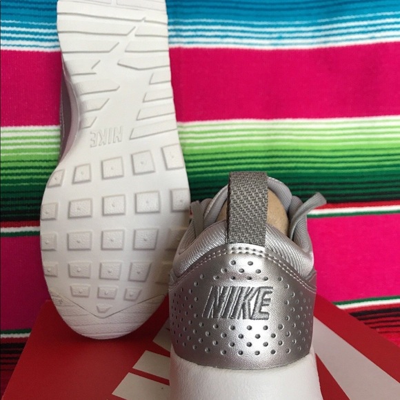 Nike Air Max Thea Silver Metallic Sneakers - Picture 4 of 8