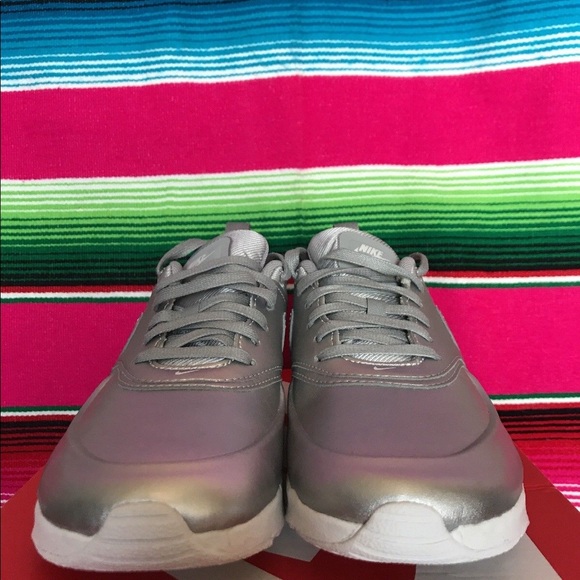 Nike Air Max Thea Silver Metallic Sneakers - Picture 6 of 8