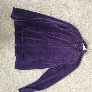 plum velvet zip up