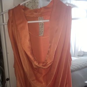 Silky Cowl Neck Sleeveless Top