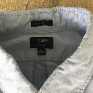 J. Crew Men’s Button Down Blue Oxford Slim Shirt L