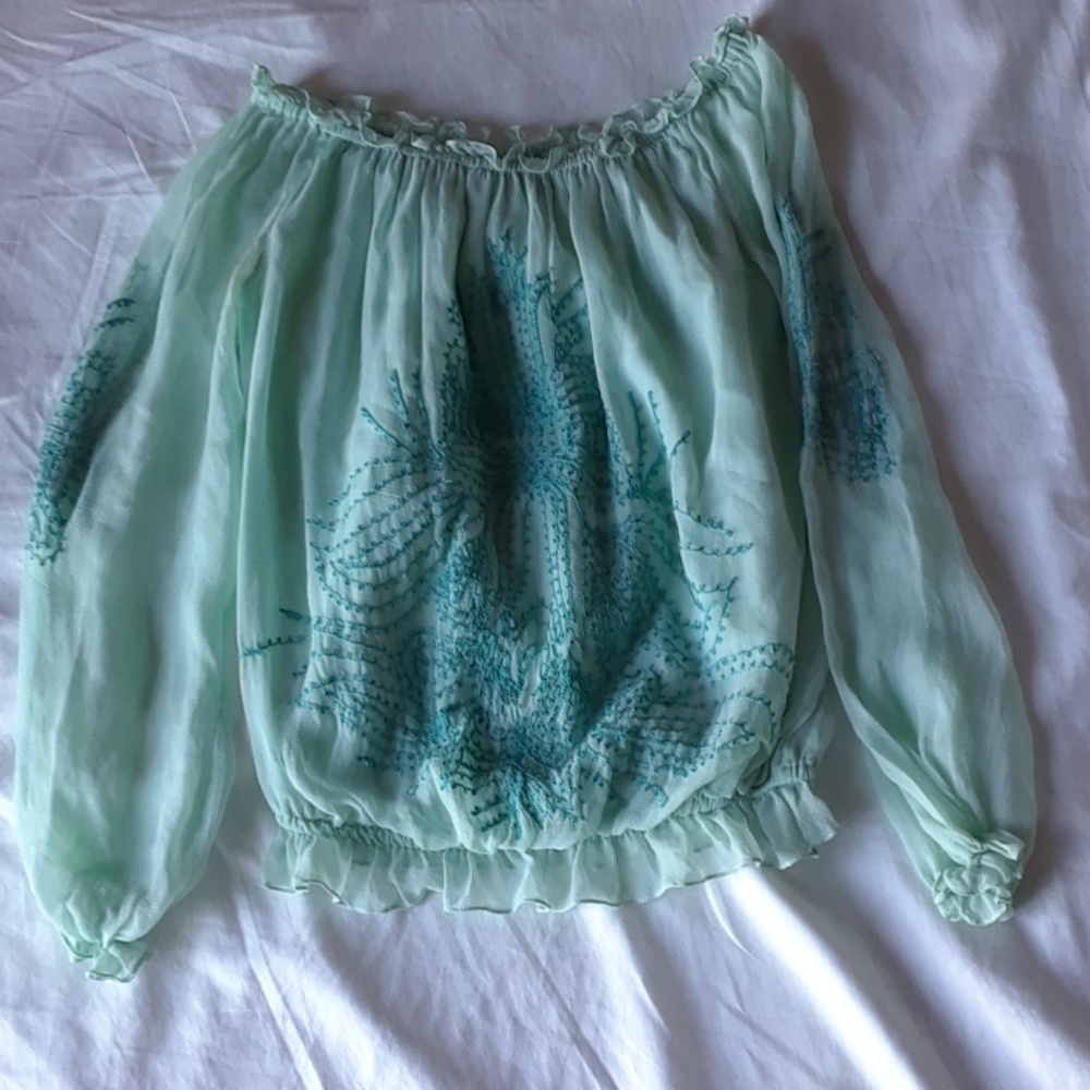 Guess Aqua Blue Blouse Tunic