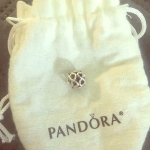 Infinity symbol sterling silver Pandora charm