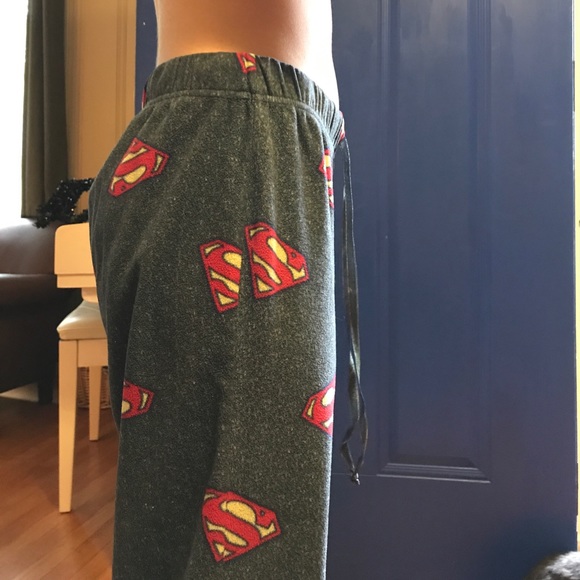 Superman fleece boys large pants 👖 - Picture 2 of 3