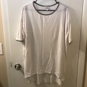 Lularoe white and gray Irma t