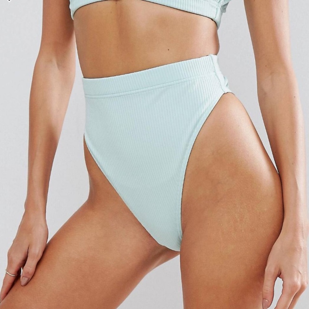 Mint High cut bikini bottoms