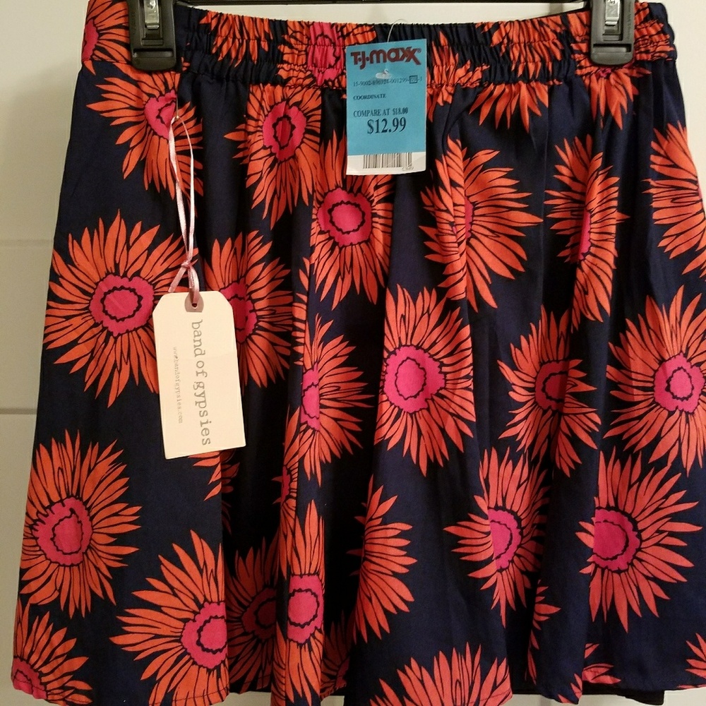 Brand new sunflower skater skirt