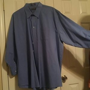 Blue Striped Men's Dress Shirt 20 neck 36/37