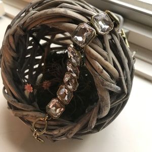 Retro Glam Square-Cut Crystal Bracelet