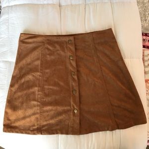 Faux suede skirt