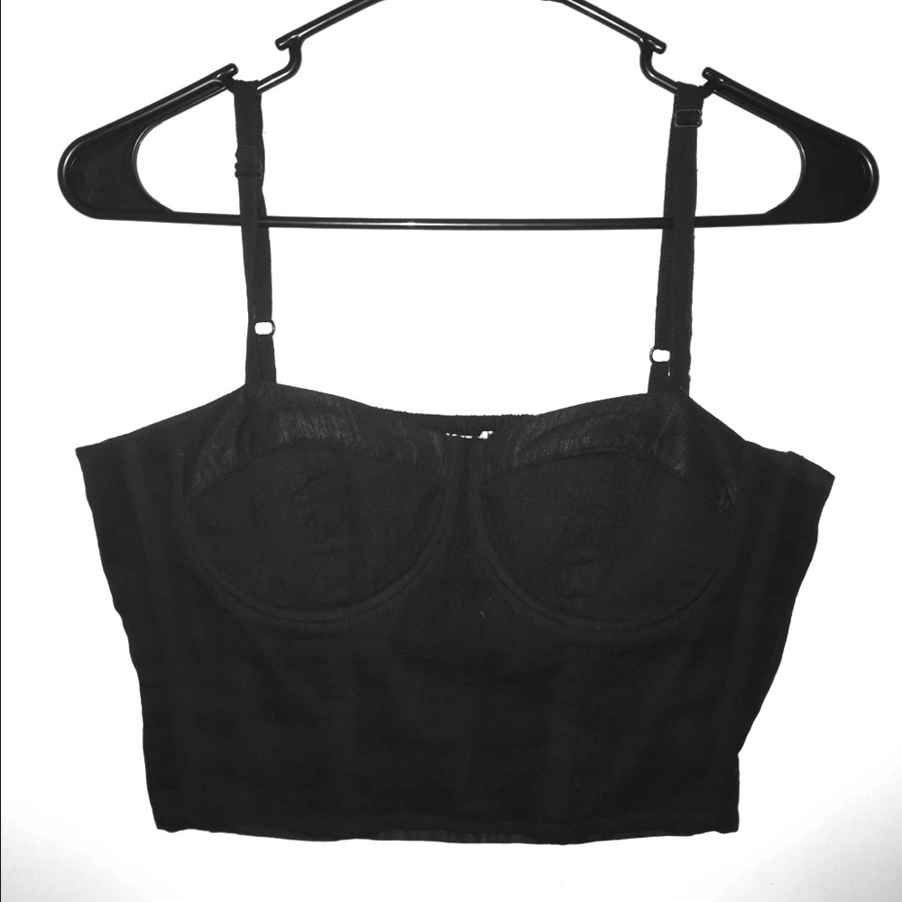 Bar III Classy Black Crop Top