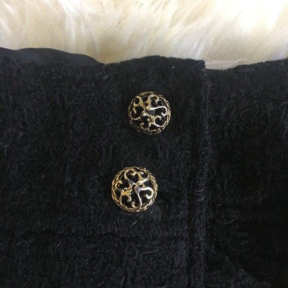 Authentic Chanel wool midi skirt houndstooth 42 M - Picture 2 of 8