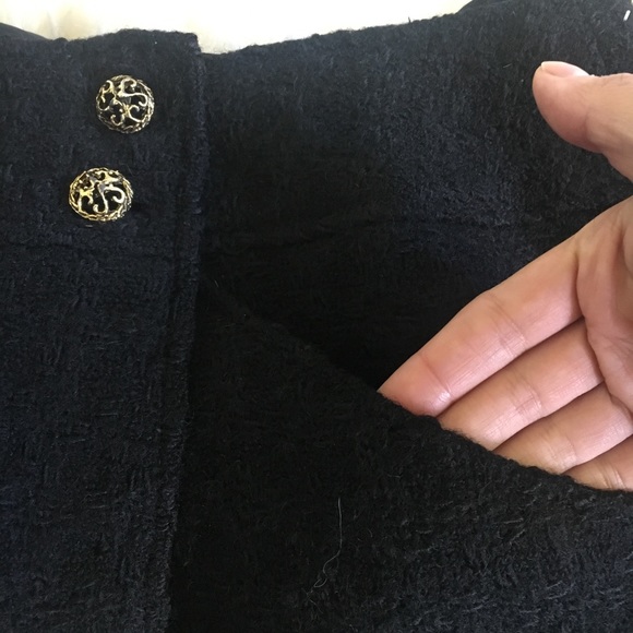 Authentic Chanel wool midi skirt houndstooth 42 M - Picture 3 of 8