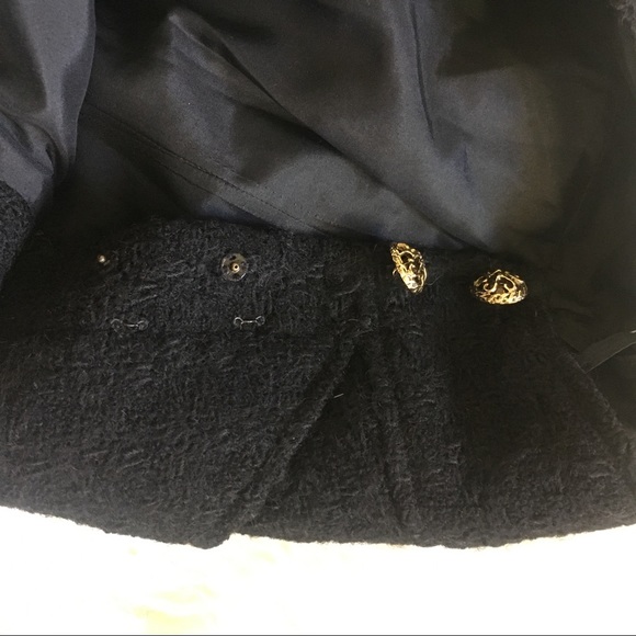 Authentic Chanel wool midi skirt houndstooth 42 M - Picture 7 of 8