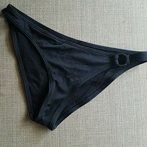 Classic black swimsuit bottom with ring detail