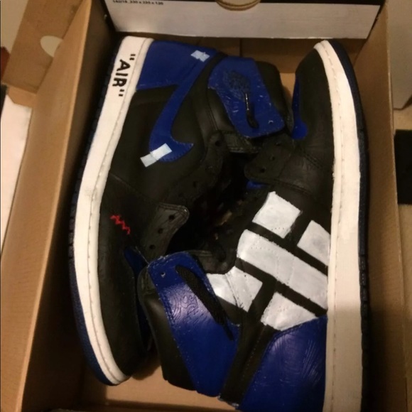 Jordan 1 LASER custom OFF WHITE inspired sz 11.5 - Picture 3 of 5