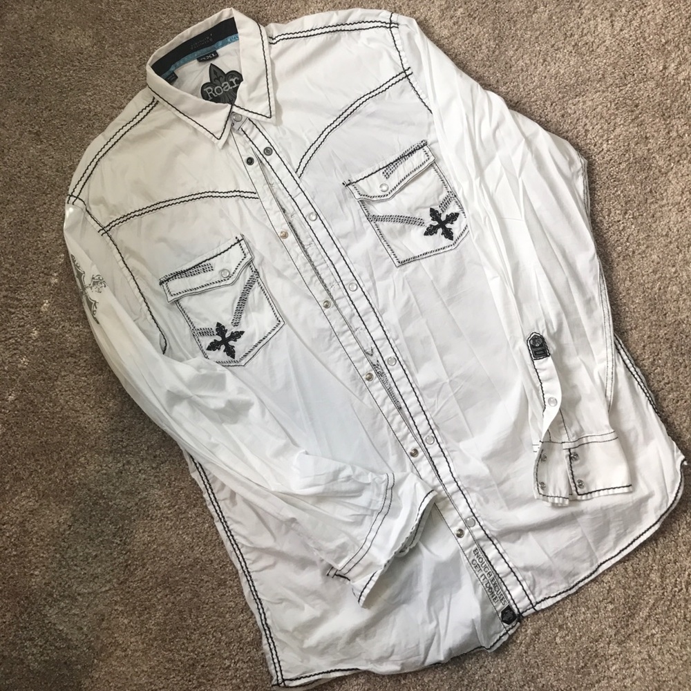 Men's Roar brand button down shirt - size 2XL