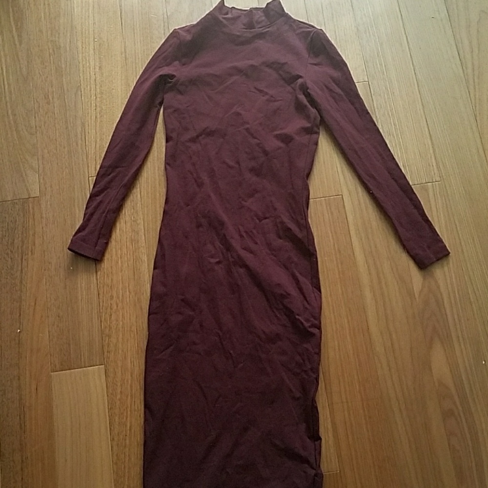 American Apparel Maroon Ryder Dress
