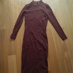 American Apparel Maroon Ryder Dress