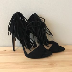 Zara Fringe Tie Heels