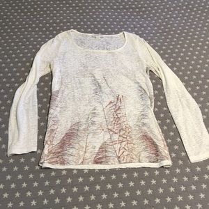 Long Sleeve Semi Sheer Coldwater Creek Top