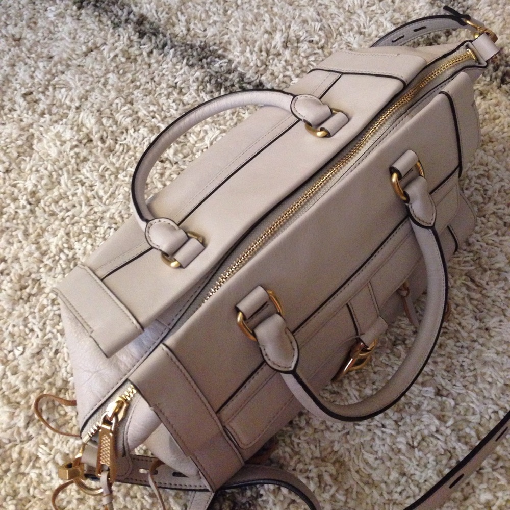 Rebecca Minkoff light grey medium size bag.