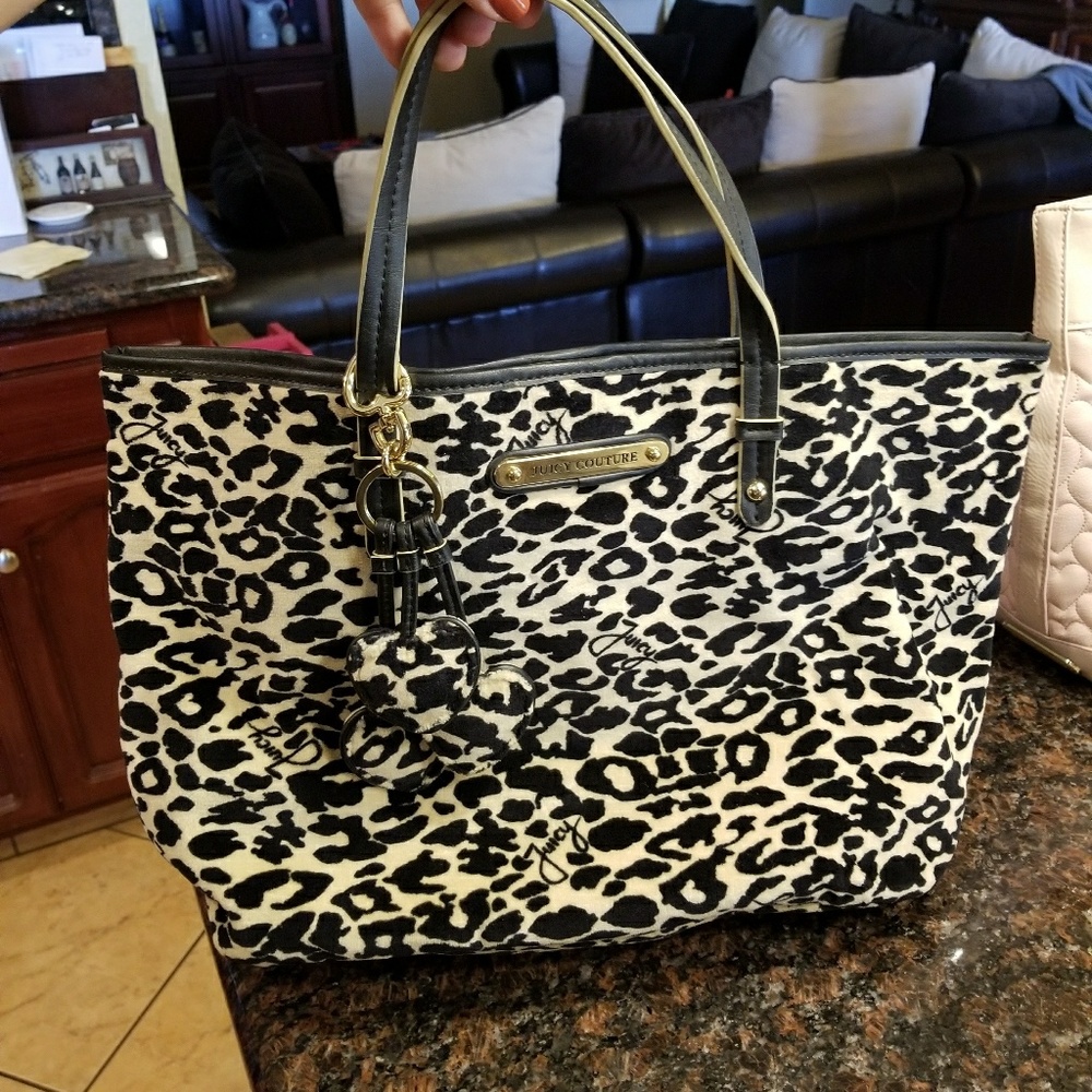 Juicy Couture leopard tote handbag